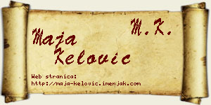 Maja Kelović vizit kartica